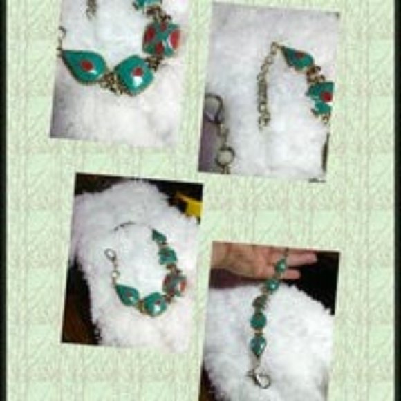 Red Coral & Turquoise Bracelet - Picture 5 of 5